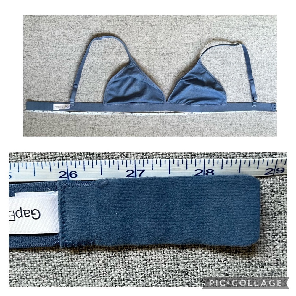 GAP Lace Bralette Cornflower Bainbridge blue, Bare natural bra. Size Medium - Picture 5 of 9